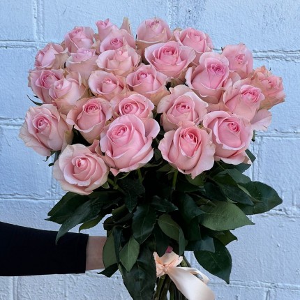 Букет из нежных розовых роз - купить с доставкой в по Брехово